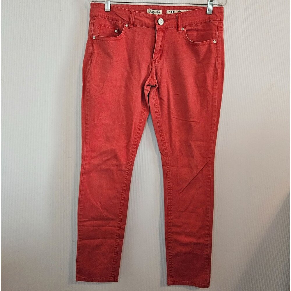 Indigo Rein Forever 5 Pocket Jeans Coral Red‎ Size 11 Juniors cotton & spandex